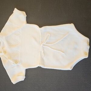 Vintage Madeleine Wolcott Knit All Cotton Baby Romper Boys M 50s 60s Belgium EUC
